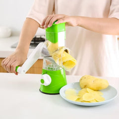 Manual Vegetable Cutter Slicer Round ,Grater, 3 in 1 Slicer