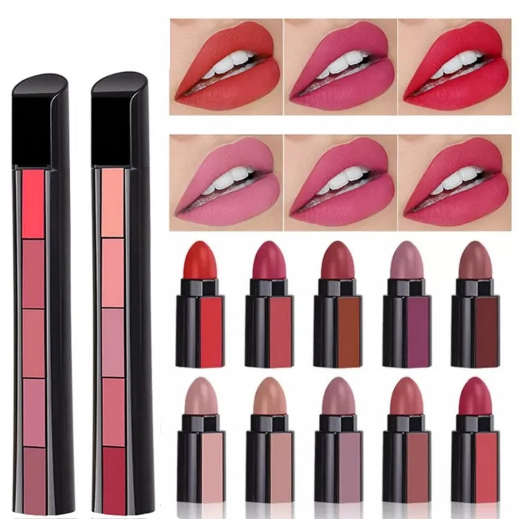 Beautious Set of 5 Mini Size Pen Style Matte Lipsticks