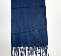 Navy Blue Scarf Hijab Lawn Cashmere Like Acrylic Muslim Scarves Wraps Stoles