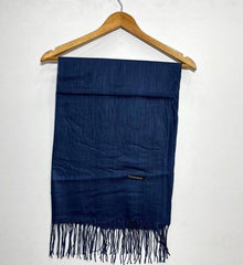 Navy Blue Scarf Hijab Lawn Cashmere Like Acrylic Muslim Scarves Wraps Stoles